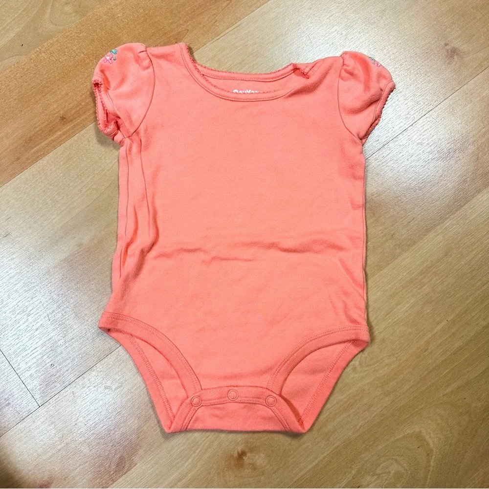 Oshkosh Yellow & Orange Plaid Vestbak Shortall Overalls Baby Girl Size 12M